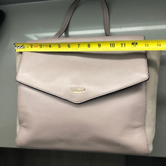 Kate Spade Mauve Pebbled Leather and Suede Tote - Picture 5 of 7